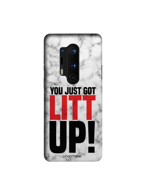 

macmerise Grey & Black Litt Up OnePlus 8 Pro Back Case