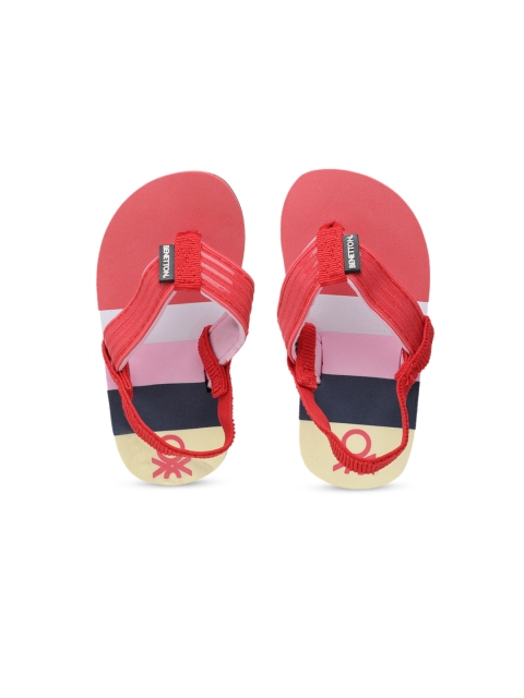

United Colors of Benetton Boys Multicoloured Colourblocked Thong Flip-Flops, Multi