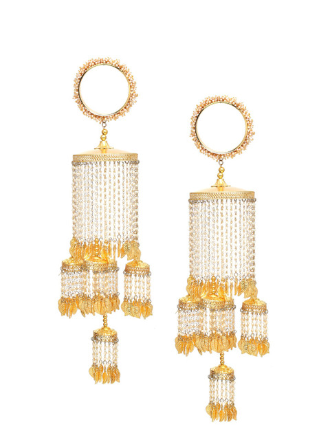 

Shoshaa Set Of 2 Gold Toned & White Kaleere Bangles, Rose gold