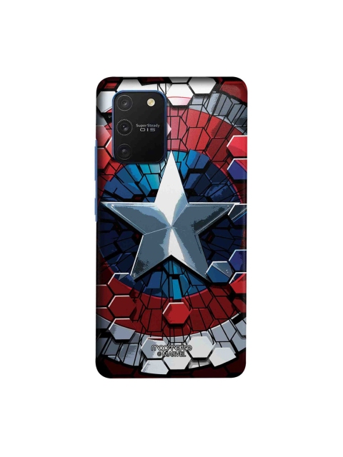 

macmerise Blue & Red Marvel Comics Hex Shield Samsung Galaxy S10 Lite Back Case