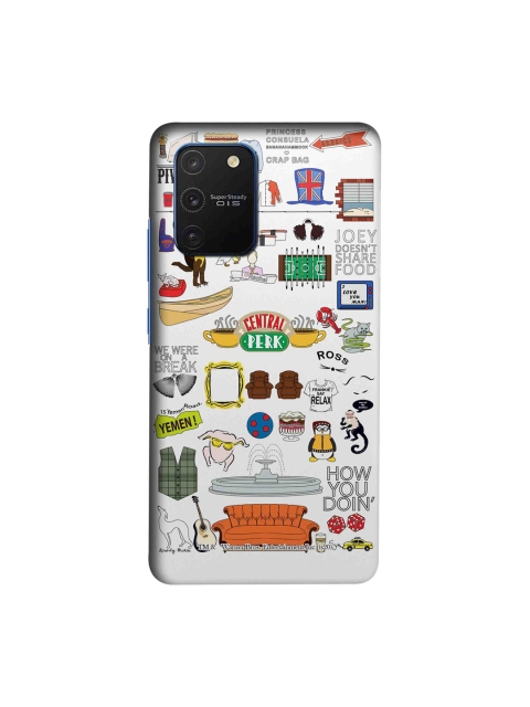 

macmerise White & Orange Friends Doodle Samsung Galaxy S10 Lite Back Case