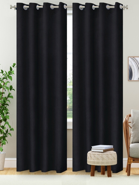 

Aura Black Set of 2 Door Curtains