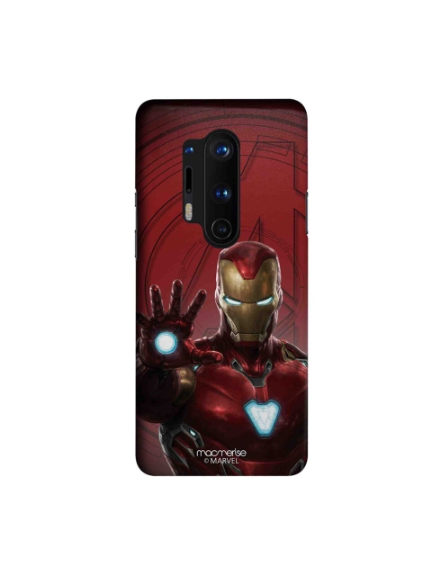 

macmerise Red & Gold-Toned Marvel Comics Iron Man Mark L Armor OnePlus 8 Pro Back Case