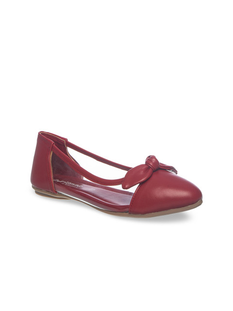 

Khadims Girls Maroon Solid Ballerinas