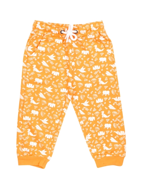

Donuts Boys Orange & White Printed Straight-Fit Joggers