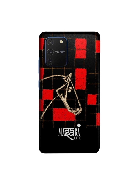 

macmerise Black & Red Masaba Checkered Samsung Galaxy S10 Lite Back Cover