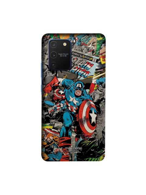 

macmerise Multicoloured Marvel Comics Captain America Samsung Galaxy S10 Lite Back Case, Multi