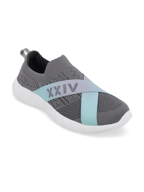 

KazarMax Women Grey & Sea Green Mesh Training or Gym Shoes