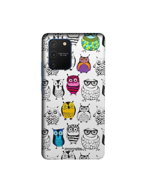 

macmerise White & Black Owl Printed Samsung Galaxy S10 Lite Mobile Cover