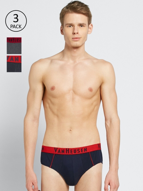 

Van Heusen Men Pack Of 3 Solid Basic Briefs IHEBR3CCC510012, Grey