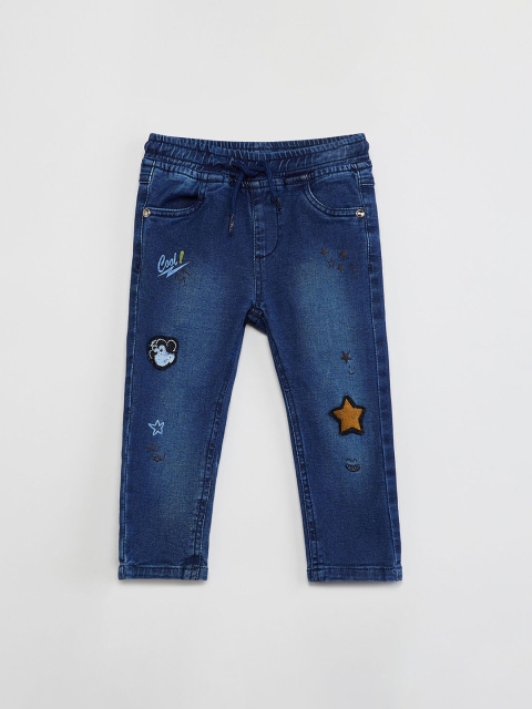 

max Boys Navy Blue Slim Fit Mid-Rise Clean Look Stretchable Jeans