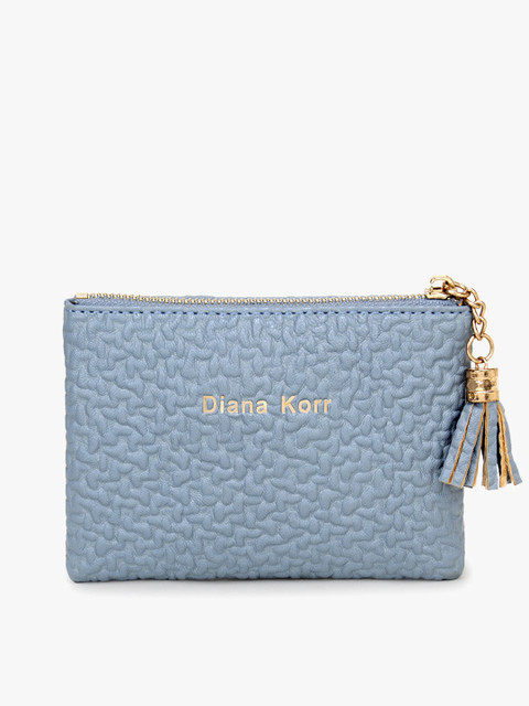 

Diana Korr Women Blue Solid Zip Around Wallet