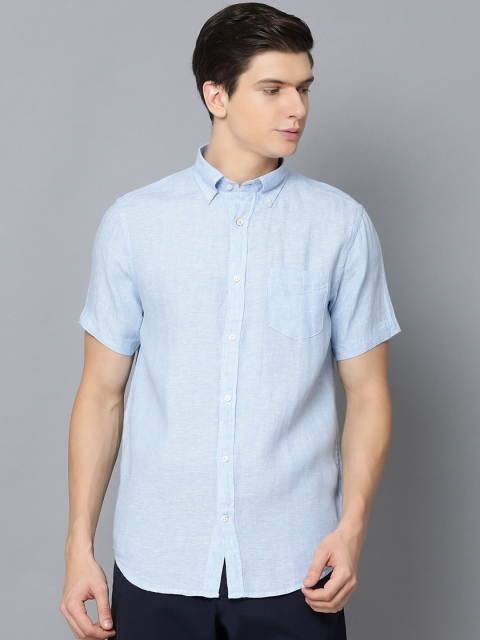 

GANT Men Blue Regular Fit Solid Casual Shirt