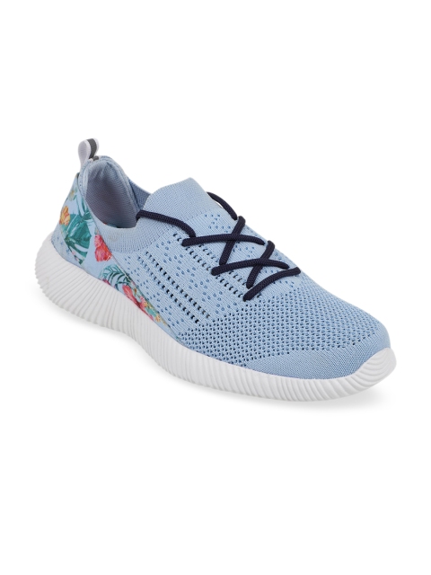 

KazarMax Women Blue & Pink Floral Printed Mesh Training or Gym Shoes