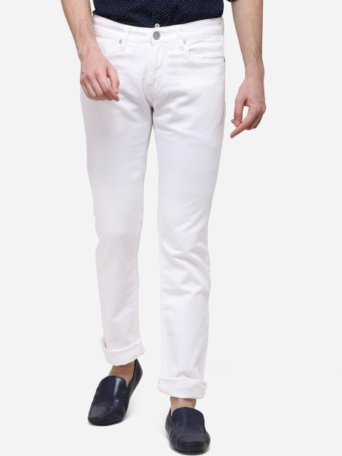 

JADE BLUE Men White Slim Fit Mid-Rise Clean Look Jeans