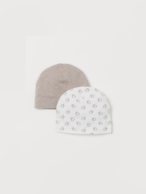 

H&M Kids 2 Pack Jersey Beanie, White