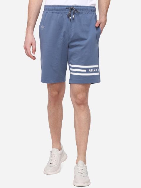 

JADE BLUE Men Turquoise Blue Solid Regular Fit Regular Shorts