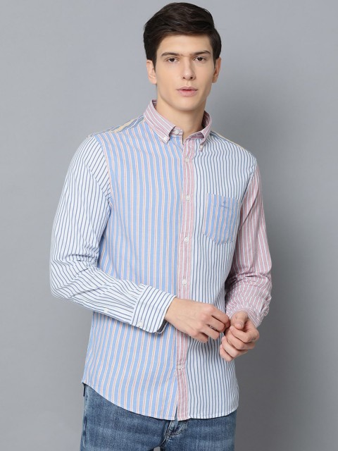 

GANT Men Blue Regular Fit Striped Casual Shirt