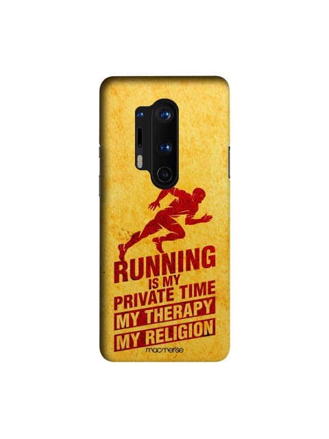 

macmerise Yellow & Red Religion Of Running OnePlus 8 Pro Back Case