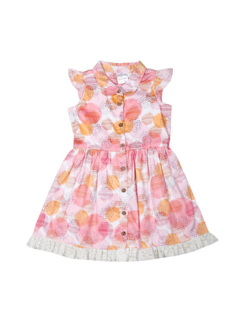 

Doodle Girls Pink Printed Shirt Dress