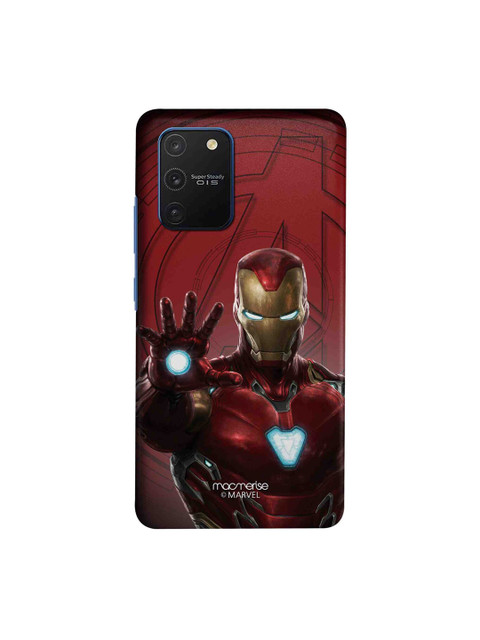 

macmerise Red & Gold-Toned Marvel Comics Iron Man Mark L Armor Samsung Galaxy S10 Lite Back Case