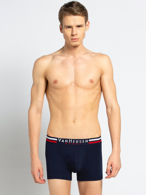 

Van Heusen Men Navy Blue Solid Trunks IHETR1VSDN70006