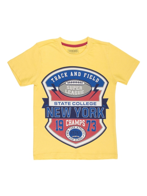 

Cherokee Boys Yellow Printed Round Neck T-shirt