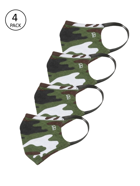 

Bene Kleed Men 3Ply 4Pcs Protective Outdoor Face Masks, Green