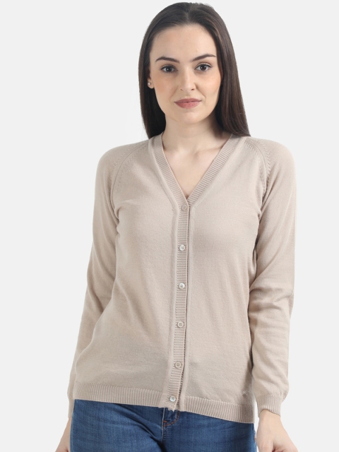 

Monte Carlo Women Beige Solid Cardigan Sweater