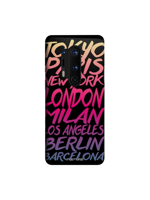 

macmerise Black & Pink Fashion Cities Printed OnePlus 8 Pro Back Case
