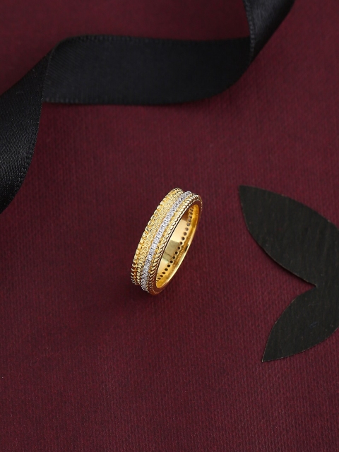 

Tistabene Women Gold-Plated Textured Finger Ring