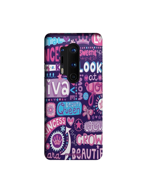 macmerise Purple & Pink Diva Diaries OnePlus 8 Pro Back Case