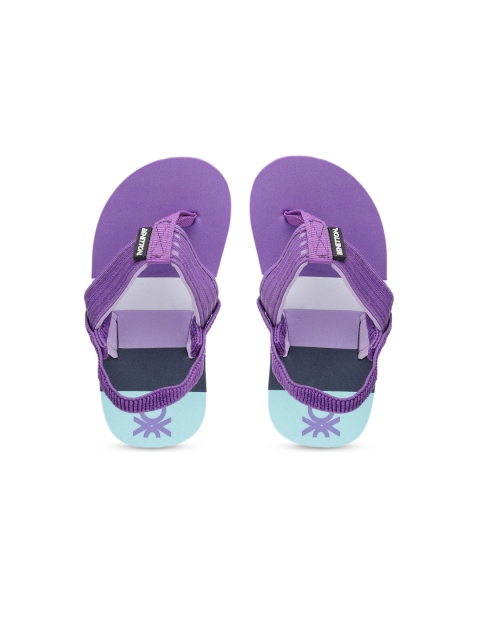 

United Colors of Benetton Boys Purple Colourblocked Thong Flip-Flops