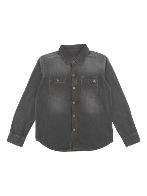 

Cherokee Boys Charcoal Grey Regular Fit Faded Casual Shirt