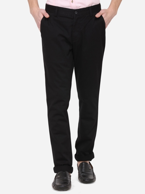 

Greenfibre Men Black Regular Fit Solid Formal Trousers