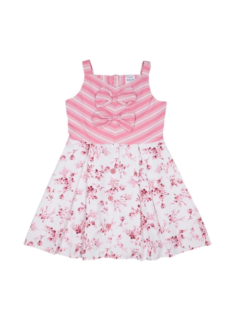 

Doodle Girls Pink Printed A-Line Dress
