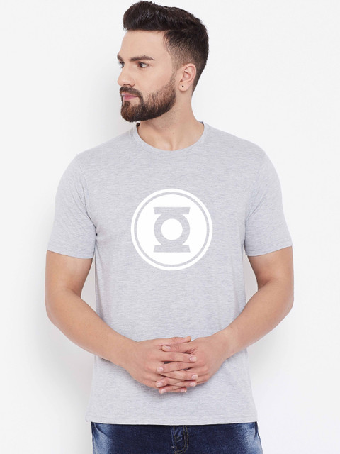 

wesquare Men Grey Printed Round Neck T-shirt