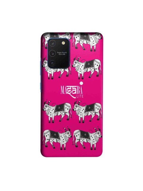 

macmerise Pink & White Masaba Cow Print Samsung Galaxy S10 Lite Back Case