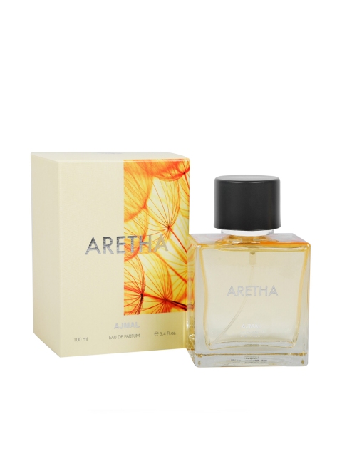 

Ajmal Unisex Set of 2 Aretha EDP 100ML & Primitive Forest EDT Perfume Scent for Skin 250ML, Yellow