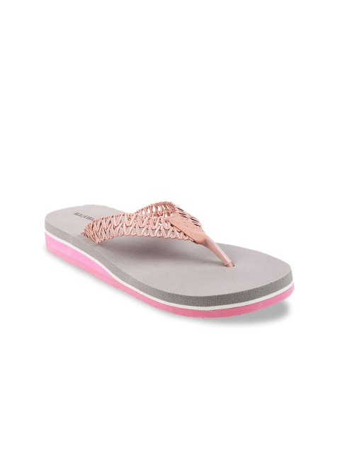 

WALKWAY Women Pink Solid Thong Flip-Flops