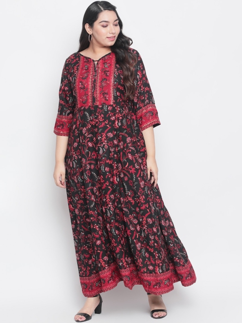 

Amydus Women Black Printed Maxi Dress