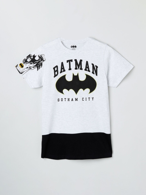max Boys Grey Printed Round Neck T-shirt