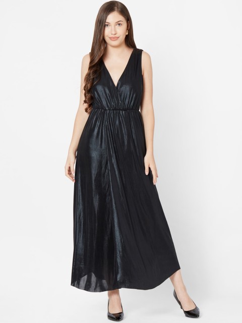 

bebe Women Black Solid Maxi Dress