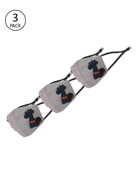 

Yelloe Kids Pack of 3 3-Ply Reusable Outdoor Masks, Grey