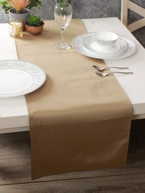 

HOUZZCODE Beige Solid Table Runner