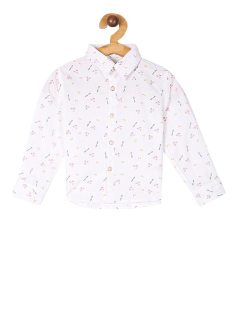 

Donuts Boys White Regular Fit Printed Casual Shirt