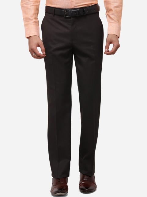 

Greenfibre Men Brown Regular Fit Solid Formal Trousers