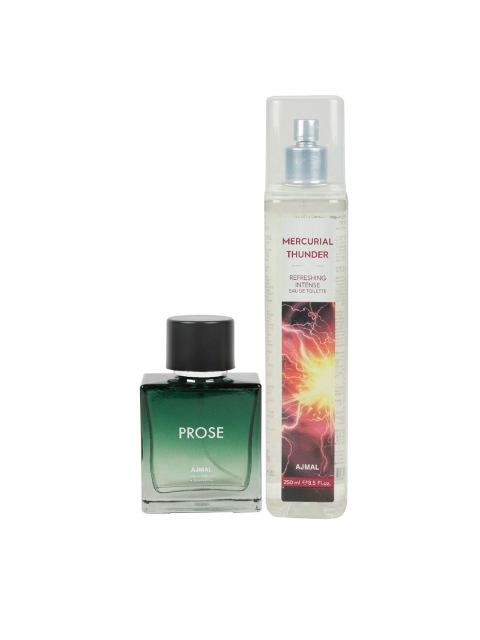 

Ajmal Set of Men Prose EDP & Unisex Mercurial Thunder EDT, Green