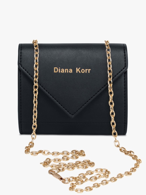 

Diana Korr Women Black Solid Envelope Wallet