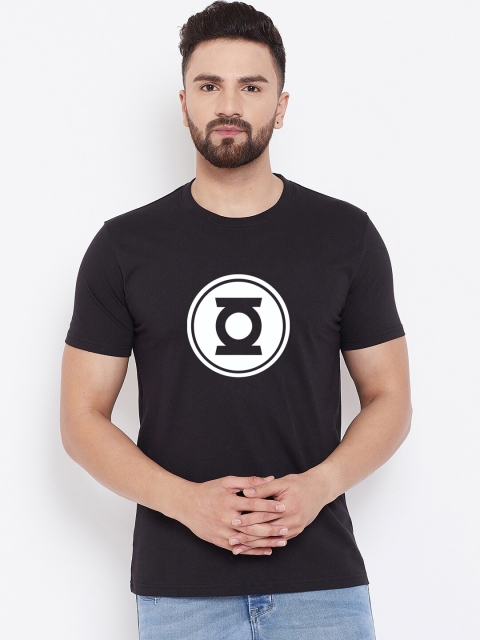 

wesquare Men Black Printed Round Neck T-shirt